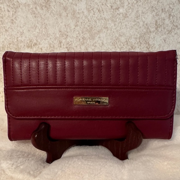 Adrienne Vittadini Handbags - Adrienne Vittadini Deep Red Quilted Wallet